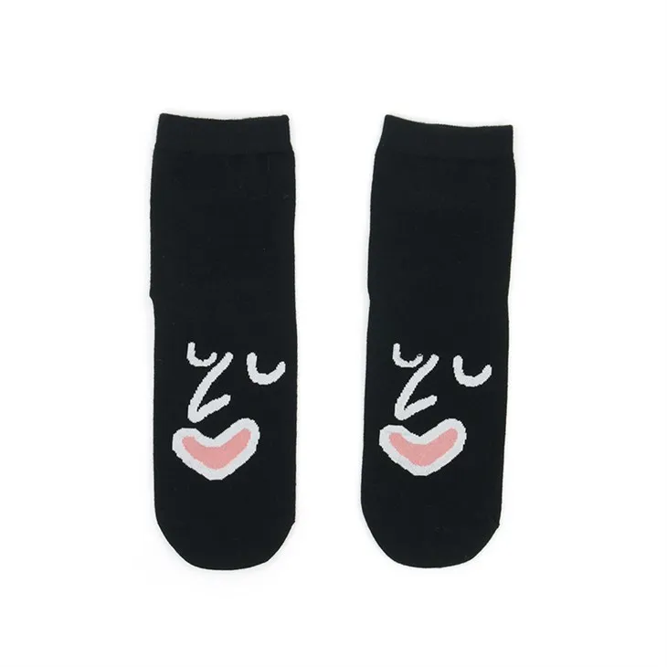 Kalzetti tal-qoton Emoji Iswed