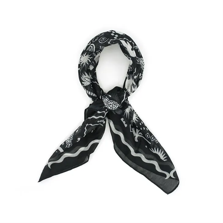 Bandana Black Graphic Stampa S051