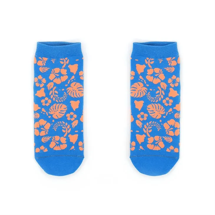 Kalzetti Blu tal-Qoton Fjuri