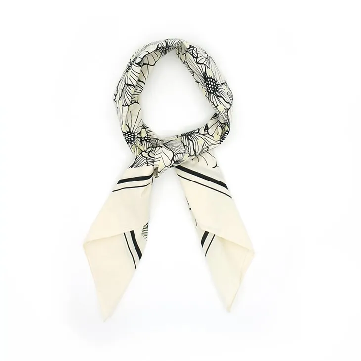 ECRU Fjuri tal-Qoton Bandana S110