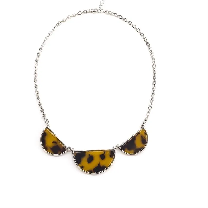 Necklace tal-Katina tal-Charm tal-Leopard Print